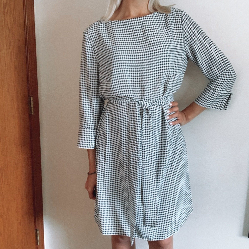 NWOT H&M Black & White Houndstooth Dress